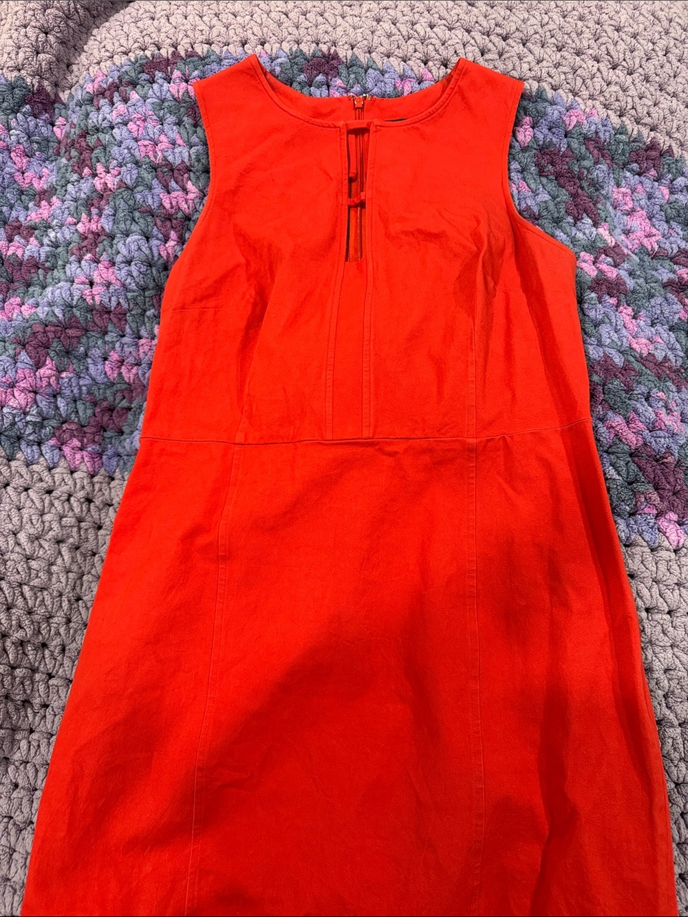 Banana Republic Bright Red Sleeveless Shift Dress